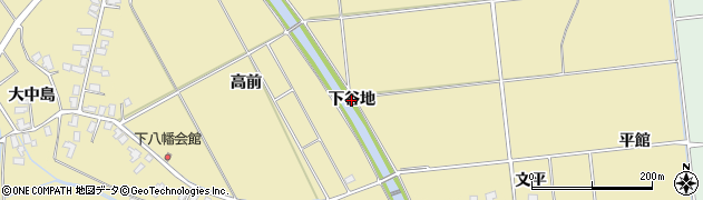 秋田県湯沢市八幡（下谷地）周辺の地図