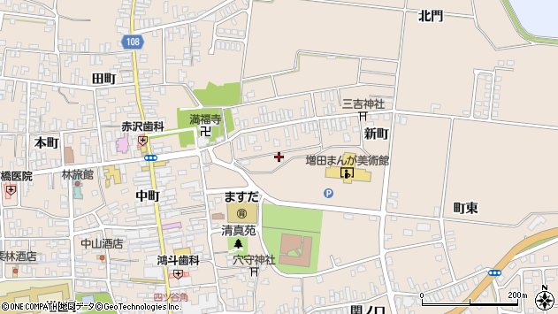 〒019-0701 秋田県横手市増田町増田の地図