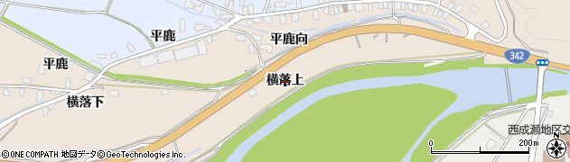 秋田県横手市増田町増田（横落上）周辺の地図