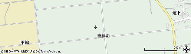 秋田県湯沢市二井田（喜藤治）周辺の地図