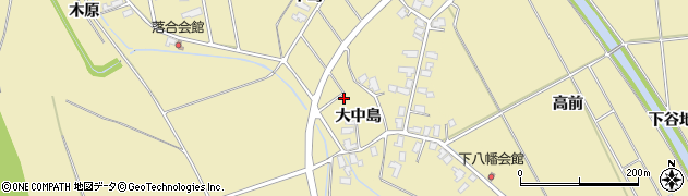 秋田県湯沢市八幡（大中島）周辺の地図