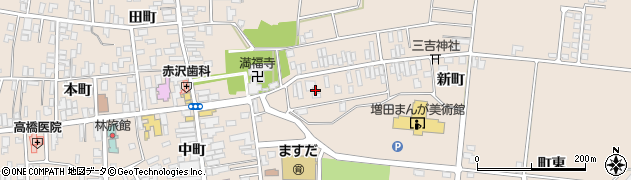 秋田県横手市増田町増田新町92周辺の地図