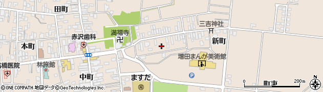 秋田県横手市増田町増田新町88周辺の地図