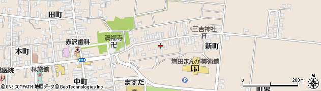 秋田県横手市増田町増田新町85周辺の地図