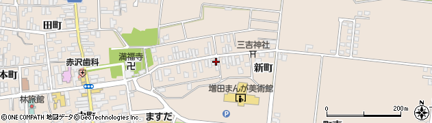 秋田県横手市増田町増田新町78周辺の地図