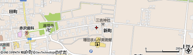 秋田県横手市増田町増田新町72周辺の地図