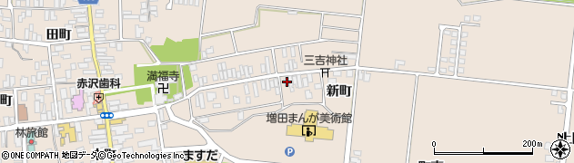 秋田県横手市増田町増田新町76周辺の地図