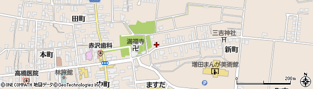 秋田県横手市増田町増田新町109周辺の地図