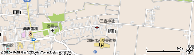 秋田県横手市増田町増田新町75周辺の地図
