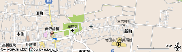 秋田県横手市増田町増田新町118周辺の地図