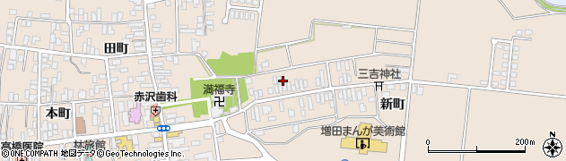 秋田県横手市増田町増田新町123周辺の地図