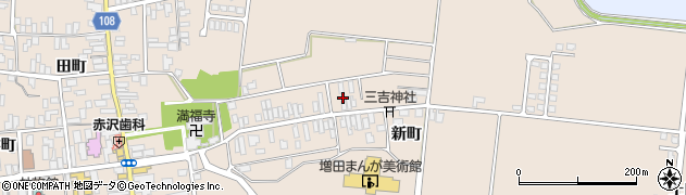 秋田県横手市増田町増田新町146周辺の地図