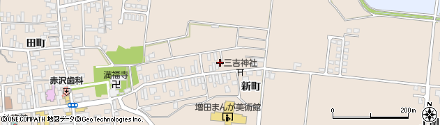 秋田県横手市増田町増田新町153周辺の地図