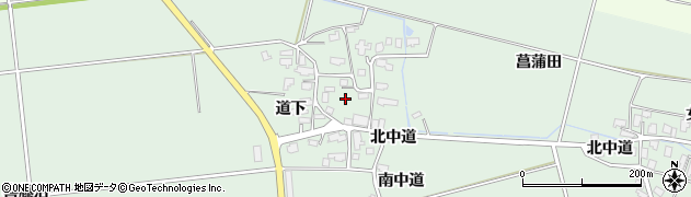 秋田県湯沢市二井田（道下）周辺の地図