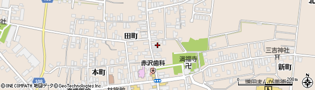 秋田県横手市増田町増田（田町）周辺の地図