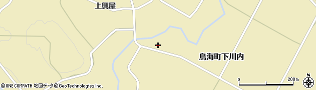 秋田県由利本荘市鳥海町下川内上興屋74周辺の地図