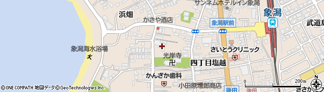秋田県にかほ市象潟町四丁目塩越217周辺の地図