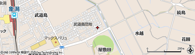 秋田県にかほ市象潟町武道島6周辺の地図