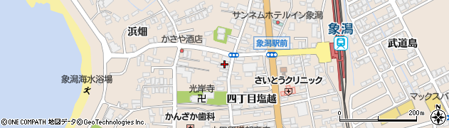 秋田県にかほ市象潟町四丁目塩越206周辺の地図