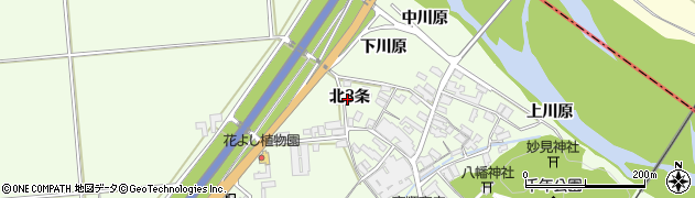 秋田県湯沢市岩崎（北３条）周辺の地図