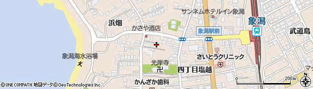 秋田県にかほ市象潟町四丁目塩越212周辺の地図