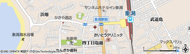 秋田県にかほ市象潟町四丁目塩越162周辺の地図