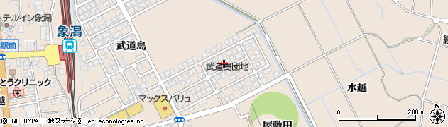 秋田県にかほ市象潟町武道島29周辺の地図