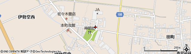 秋田県横手市増田町増田（伊勢堂）周辺の地図
