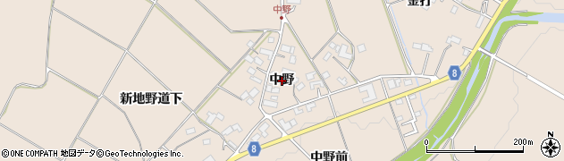 岩手県奥州市江刺岩谷堂（中野）周辺の地図