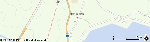 釜石市　唐丹公民館周辺の地図