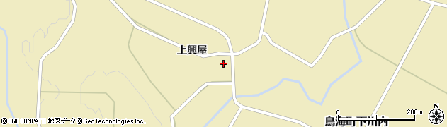 秋田県由利本荘市鳥海町下川内上興屋26周辺の地図