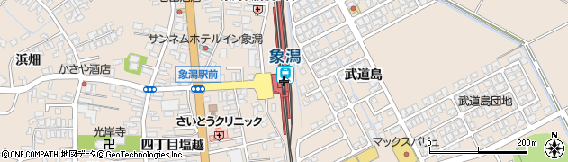 象潟駅周辺の地図