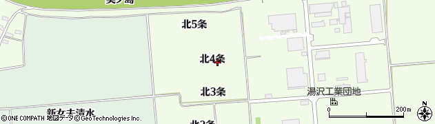 秋田県湯沢市岩崎北４条周辺の地図