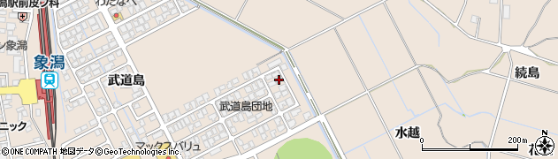 秋田県にかほ市象潟町武道島10周辺の地図