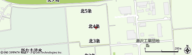秋田県湯沢市岩崎（北４条）周辺の地図