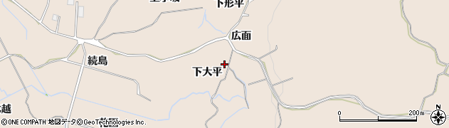 秋田県にかほ市象潟町（下大平）周辺の地図