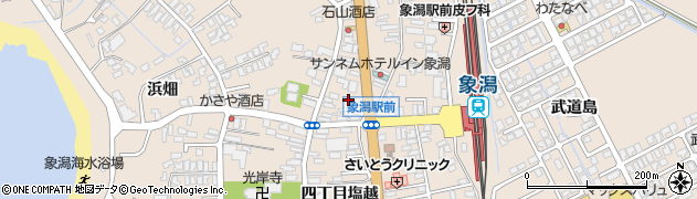 秋田県にかほ市象潟町四丁目塩越188周辺の地図