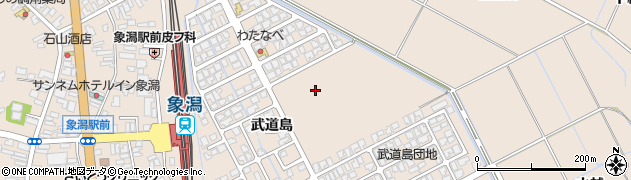 秋田県にかほ市象潟町武道島100周辺の地図