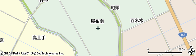 秋田県横手市十文字町仁井田（屋布南）周辺の地図