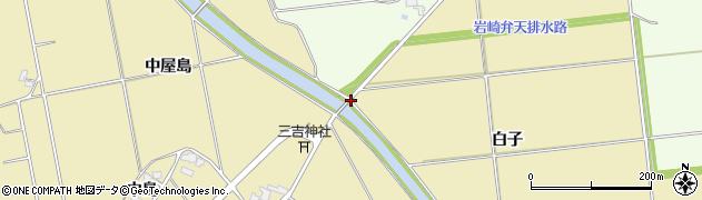 秋田県湯沢市八幡（白子）周辺の地図