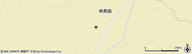秋田県羽後町（雄勝郡）軽井沢（中井出）周辺の地図