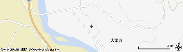 秋田県由利本荘市鳥海町栗沢（家ノ前）周辺の地図