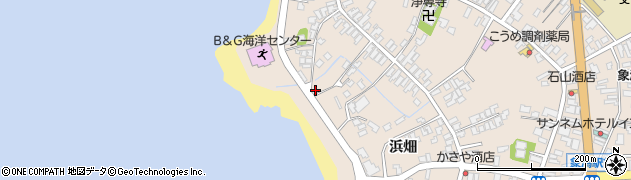 秋田県にかほ市象潟町二丁目塩越232周辺の地図