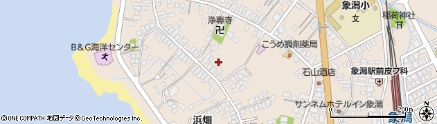 秋田県にかほ市象潟町二丁目塩越134周辺の地図