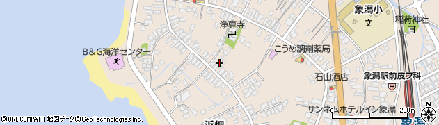 秋田県にかほ市象潟町二丁目塩越128周辺の地図