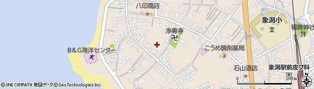 秋田県にかほ市象潟町（二丁目塩越）周辺の地図