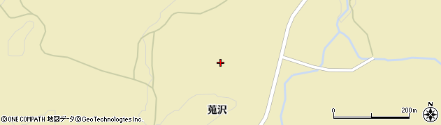 秋田県羽後町（雄勝郡）軽井沢（金四郎沢）周辺の地図