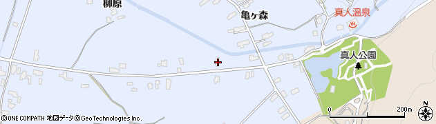 秋田県横手市増田町亀田柳原16周辺の地図