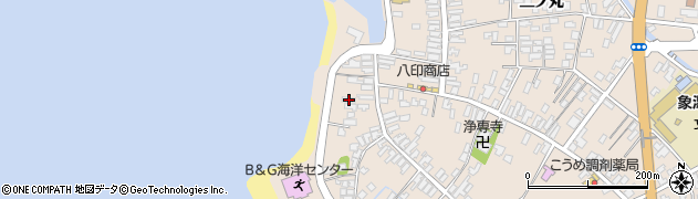 秋田県にかほ市象潟町二丁目塩越198周辺の地図