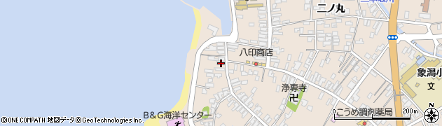 秋田県にかほ市象潟町二丁目塩越91周辺の地図